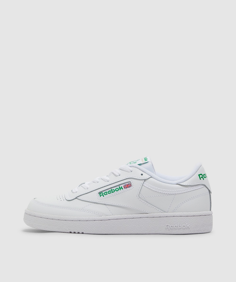 Reebok Club C 85 Sneaker (Int-White/Green - 5) - Size 5 - Women's, Unisex
