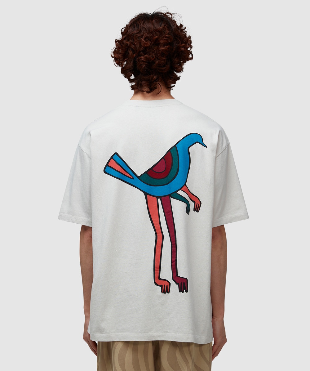 Parra Pigeon Legs T-Shirt (Light Grey - S) - Size S, Unisex