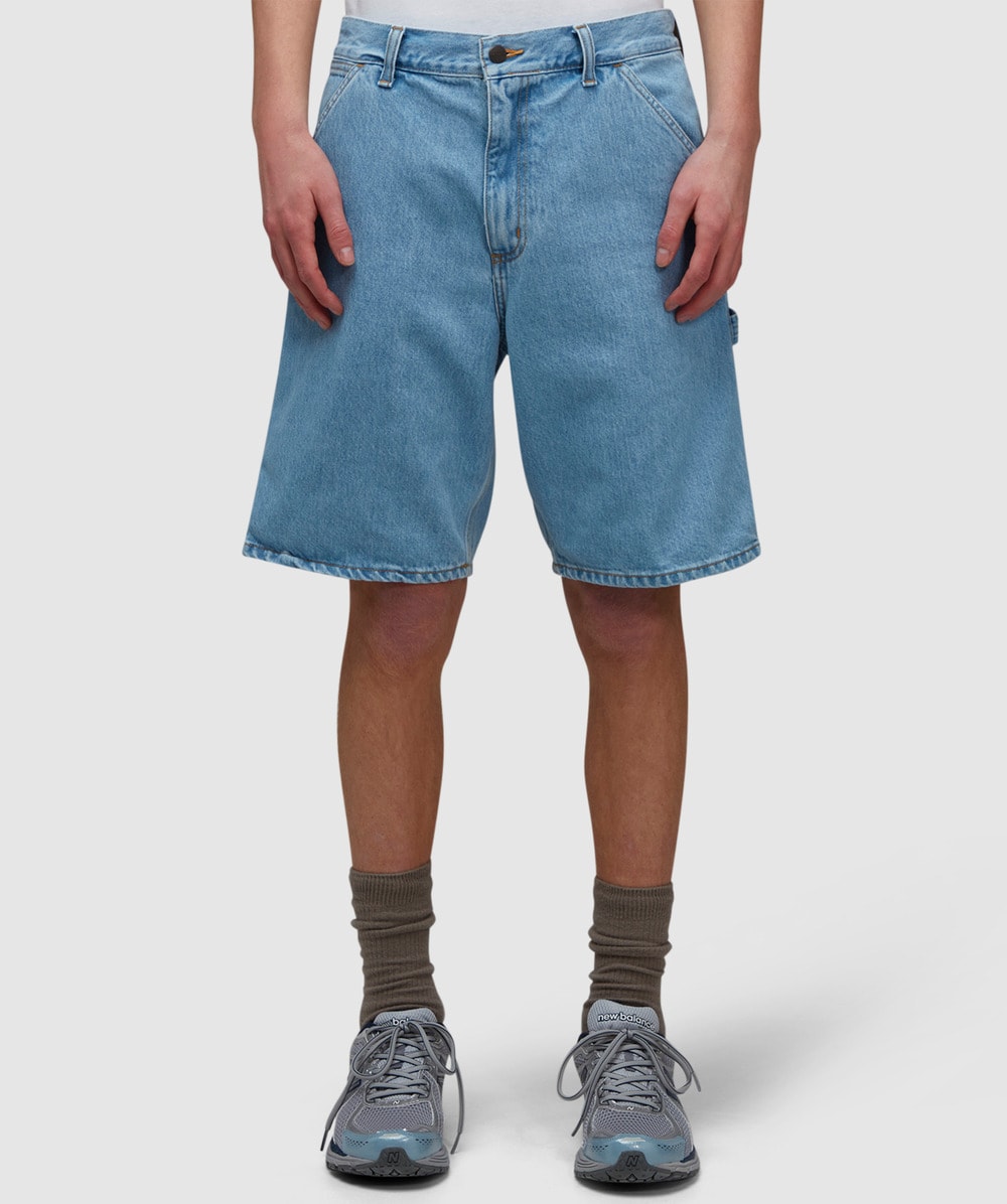 Carhartt WIP Single Knee Denim Short ( Blue Heavy Stone Bleached - 34) - Size 34, Male