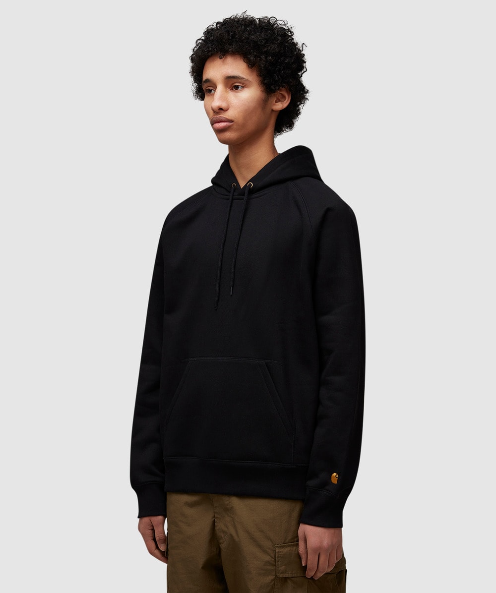 Carhartt WIP Chase hoodie | BLACK / GOLD | SEVENSTORE