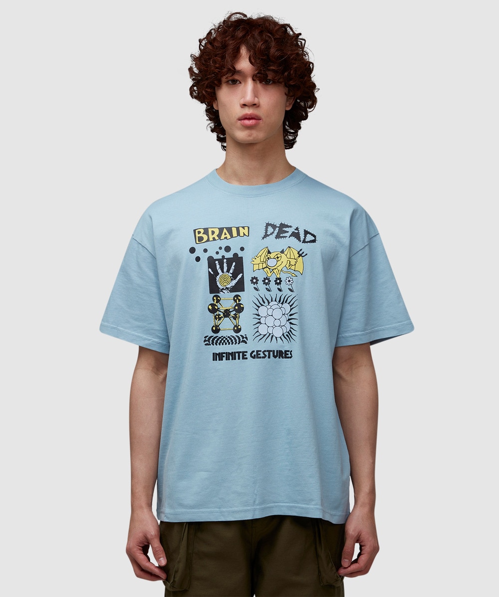 Brain Dead Infinite Gestures T-Shirt (Slate - S) - Size S, Unisex