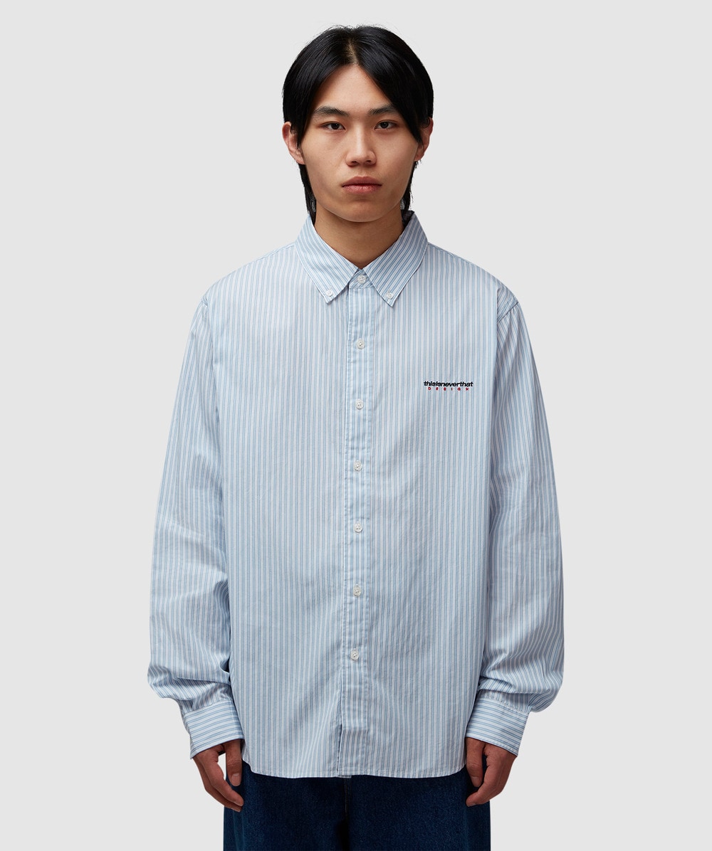 thisisneverthat Dsn Striped Shirt (Blue - S) - Size S, Male