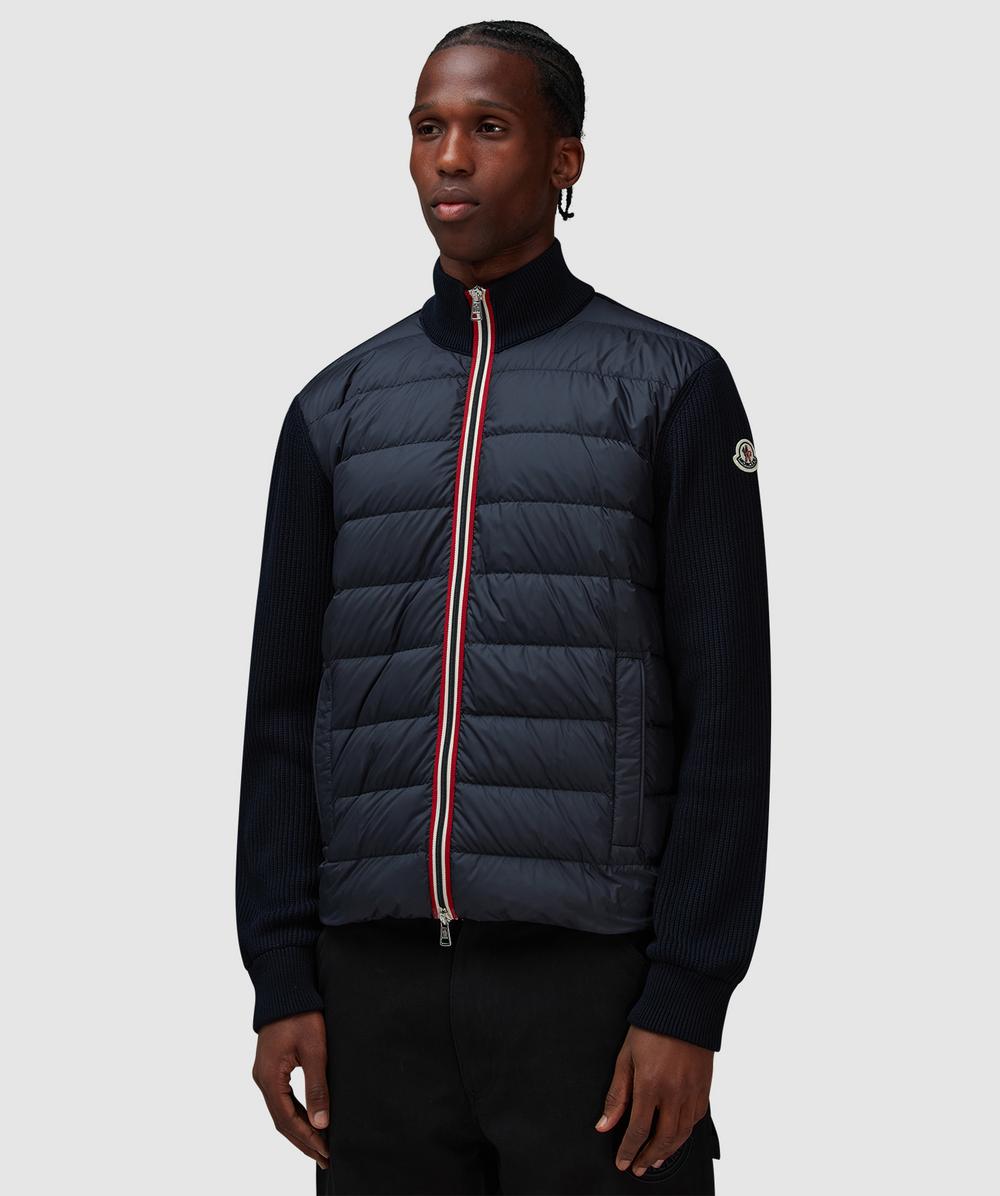Moncler Tri-color zip cardigan | NAVY | SEVENSTORE