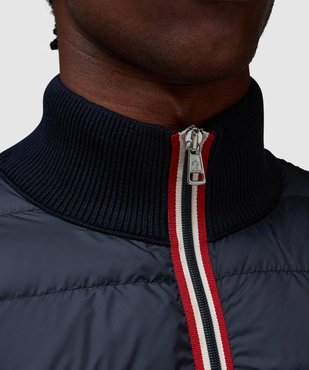 Moncler Tri-color zip cardigan | NAVY | SEVENSTORE