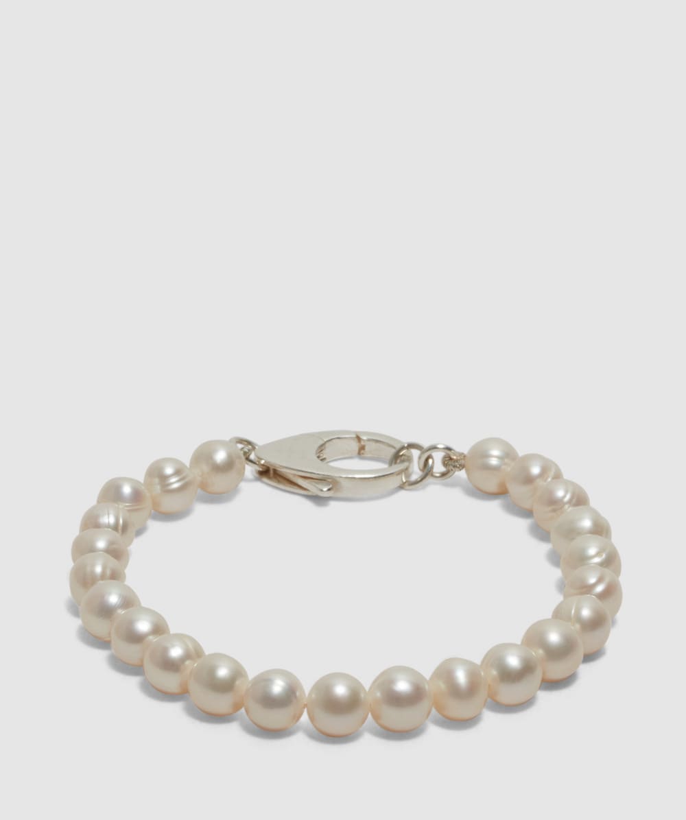 Hatton Labs Classic Pearl Bracelet (Silver - 7) - Size Clothing & Accessories > Jewelry, Unisex