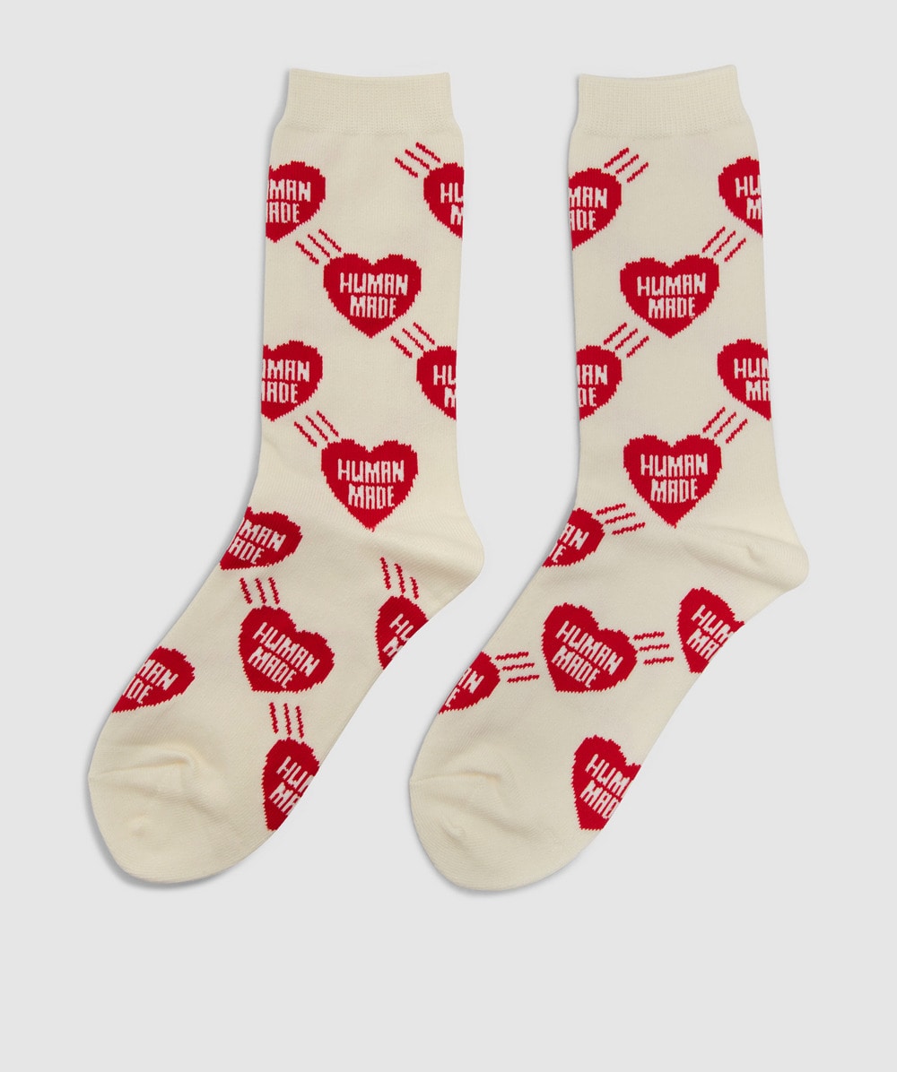Human Made Heart Socks (White - L) - Size Clothing & Accessories > Clothing > Underwear & Socks > Socks, Unisex
