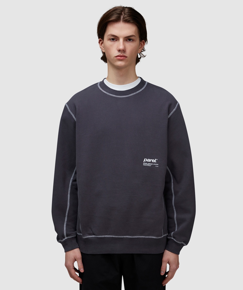 Parel Studios Contrast Sweatshirt (Graphite - S) - Size S, Male
