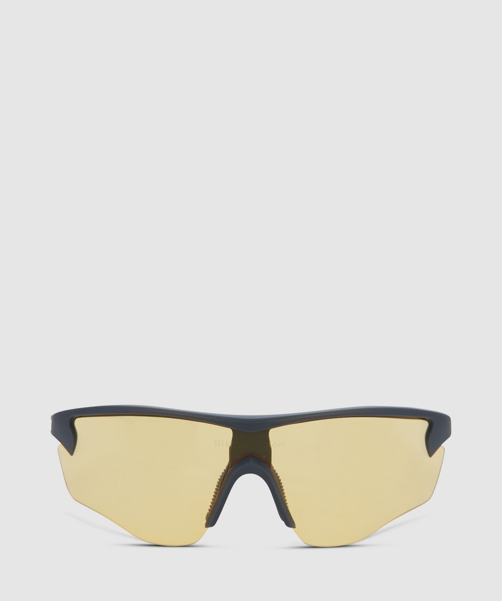 District Vision Junya Racer Sunglasses Carbon D+ Sports In Carbon/d+ Yellow Mirror