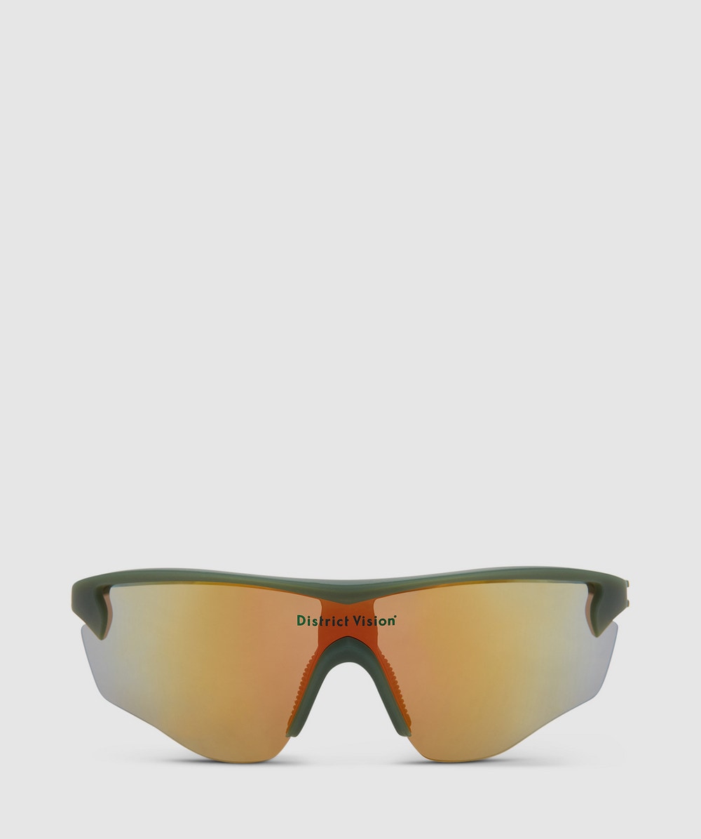 District Vision Junya Racer Sunglasses In Sage/d+ Fire Mirror
