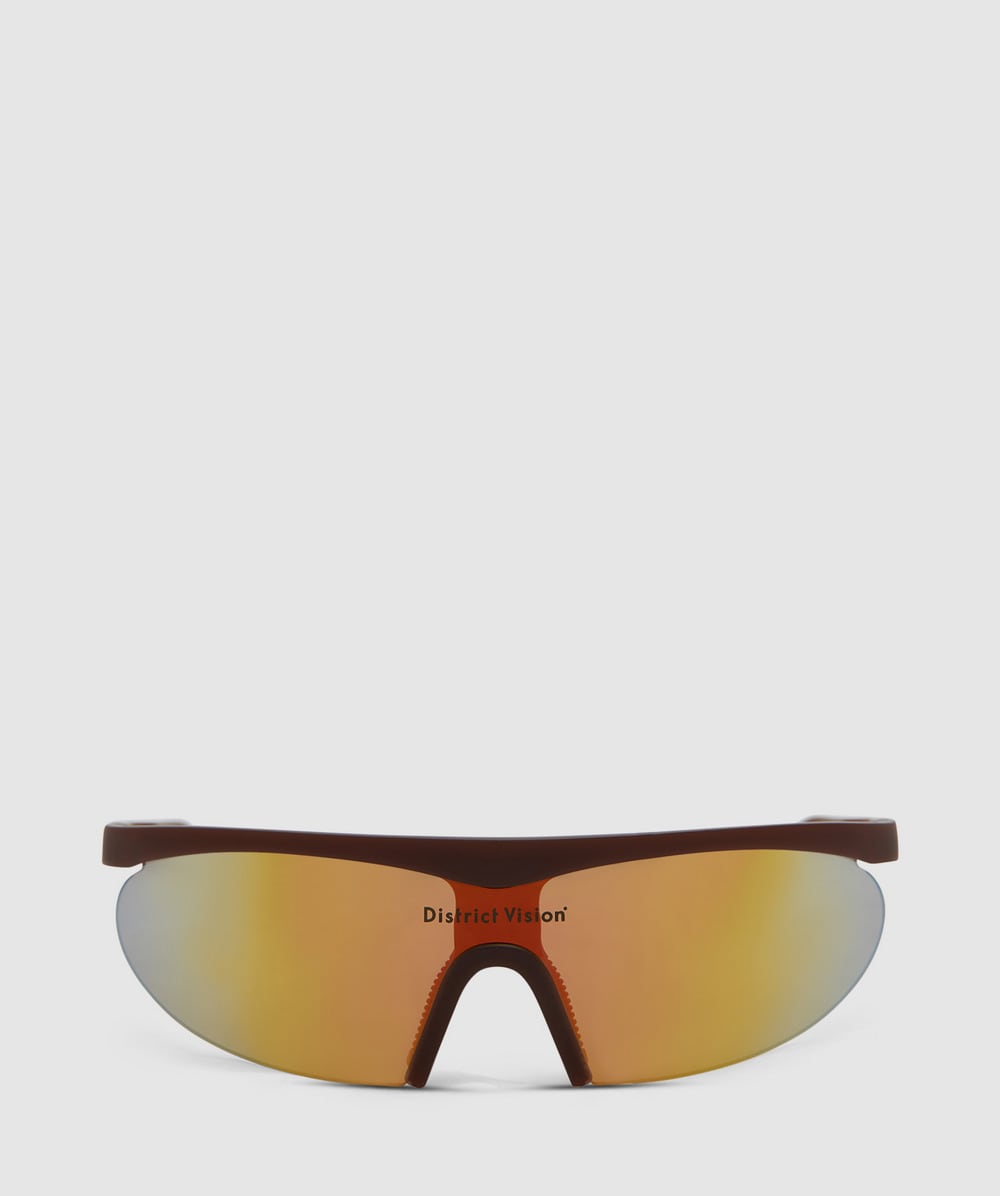 District Vision Koharu Eclipse Sunglasses In Cedar/d+ Fire Mirror