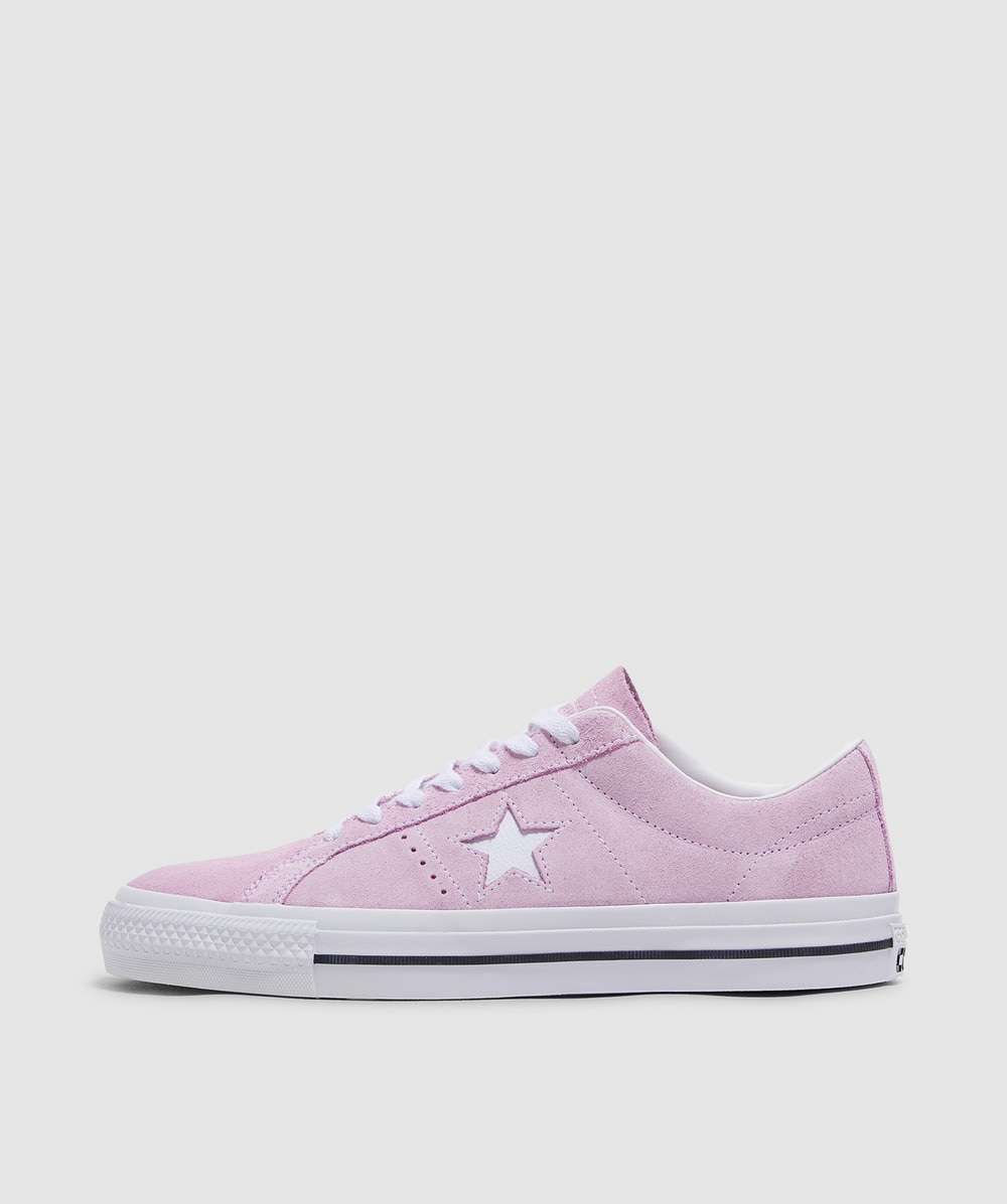 Converse Lace-up Low-cut Casual Shoes In Stardust Lilac/white/black