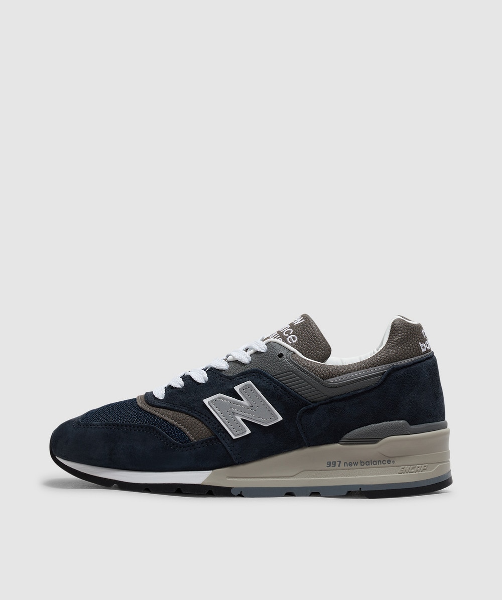 New Balance Suede Blend Sneakers Featuring Mesh Panels In Navy