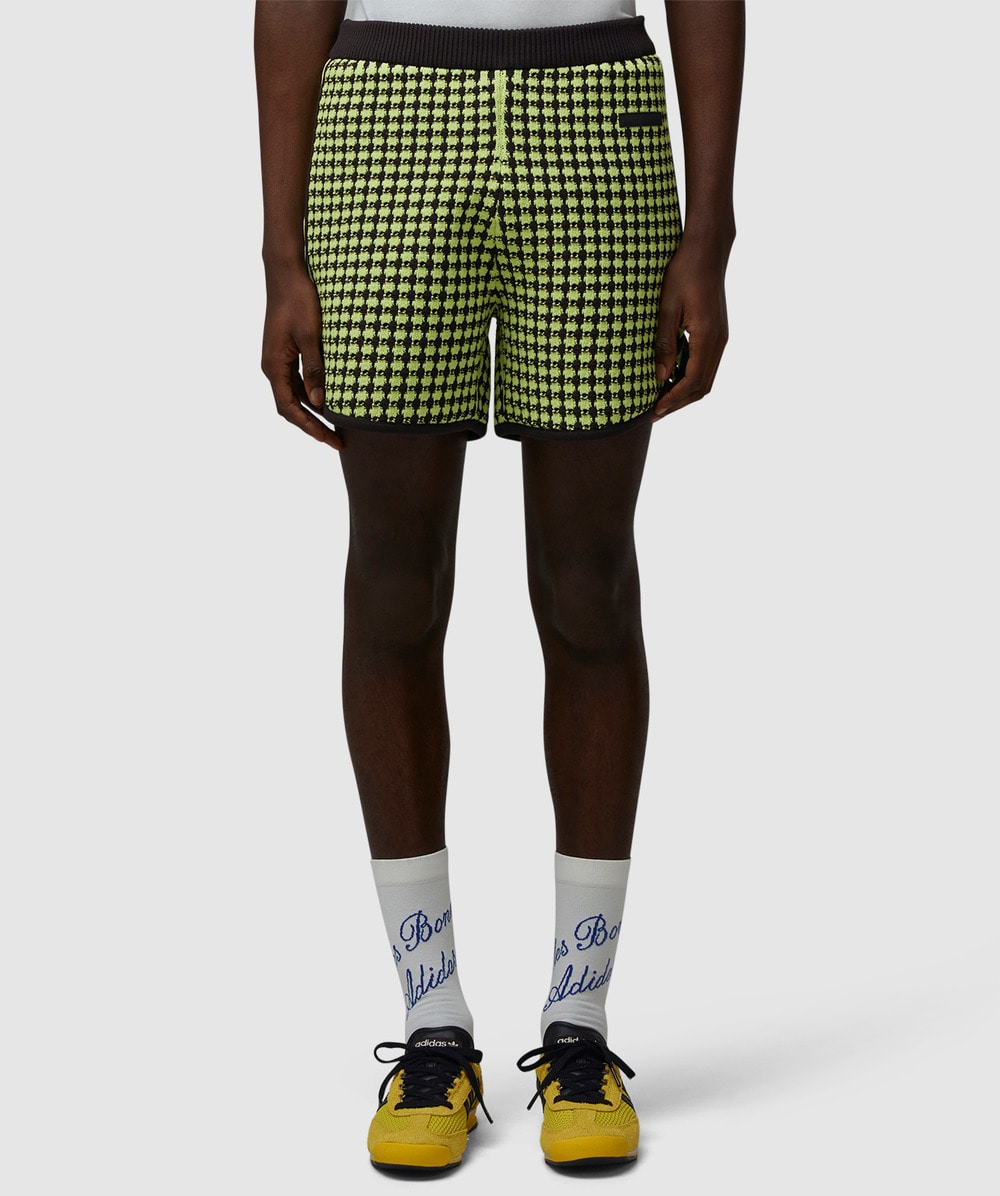 adidas Originals by Wales Bonner Crochet Short (Semi Frozen Yellow/Night Brown - S) - Size S, Male