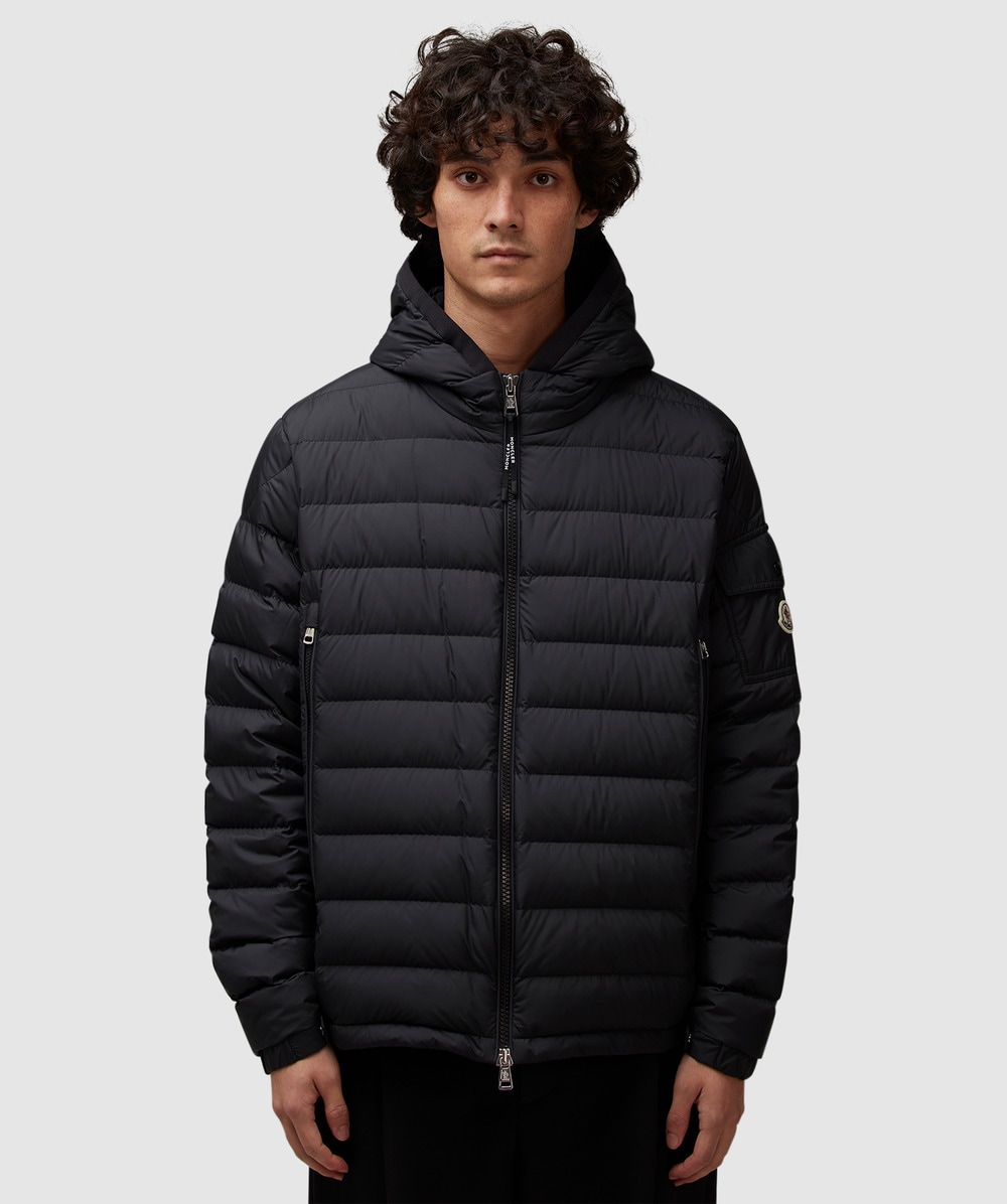 Moncler Galion Hooded Down Jacket (Black - 6) - Size 6, Male