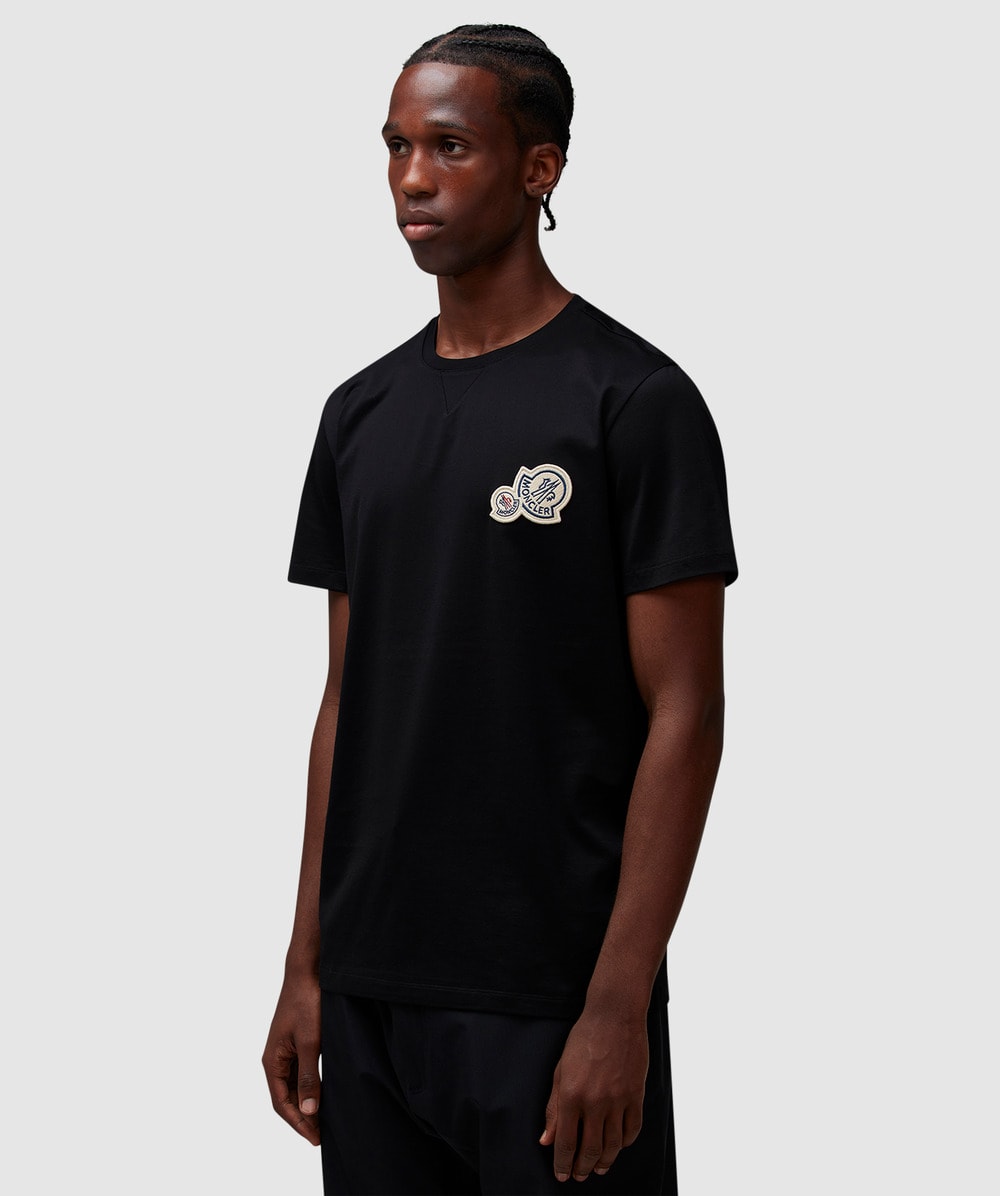 Moncler Double badge t-shirt | BLACK | SEVENSTORE