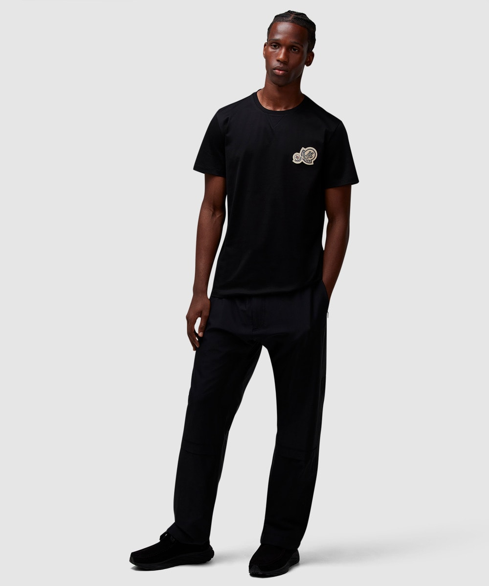 moncler❤︎t Green Logo-Appliquéd Cotton-Jersey T-shirt | MONCLER | MR PORTER