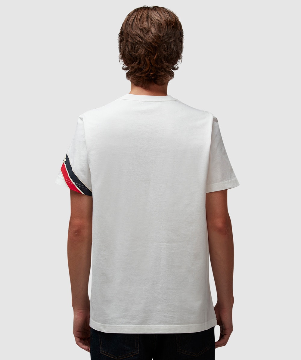MONCLER☆Tricol arm stripe t-shirt Ｔシャツ 2色【UK発】 Moncler Tricol arm stripe t-shirt | BLACK | SEVENSTORE