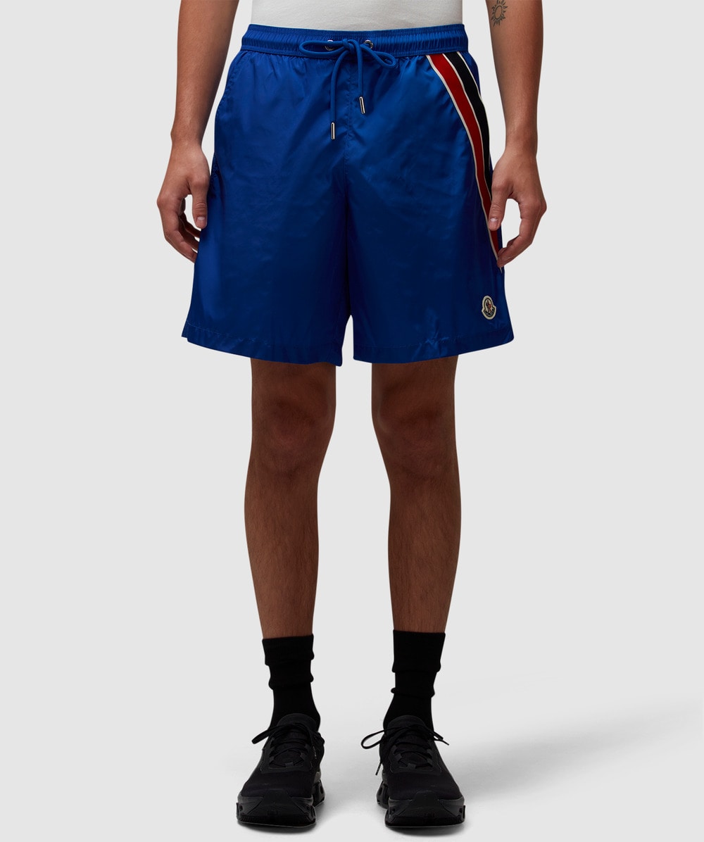 Moncler Stripe Swim Short (Blue - M) - Size M, Male
