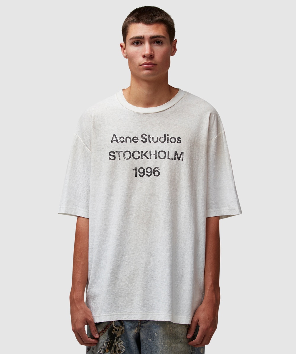 Acne Studios Tシャツ 1996 ホワイト ダメージ サイズL Acne Studios Tシャツ 1996 ホワイト ダメージ サイズL Acne