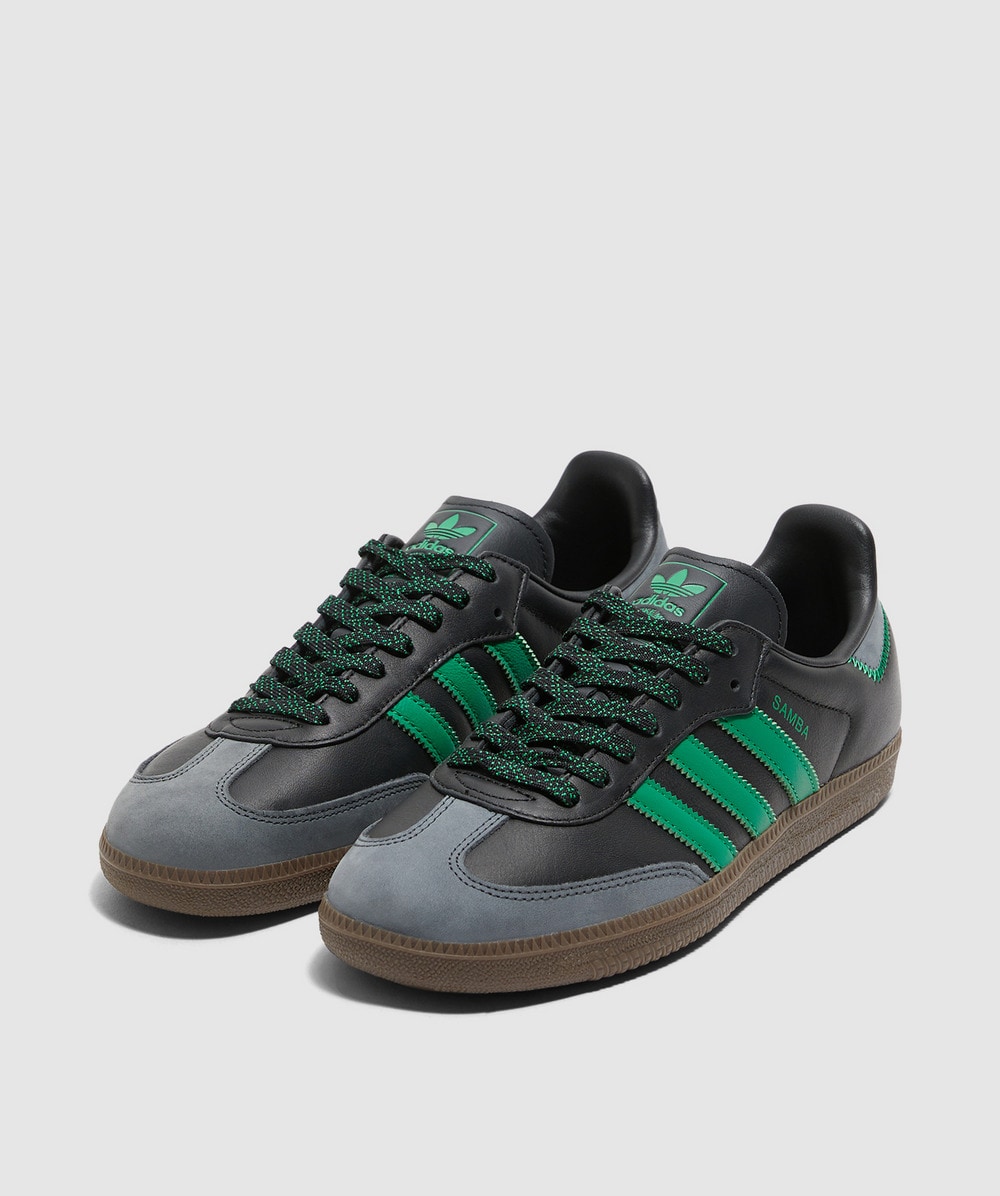 スニーカー adidas Samba OG Black Green Adidas Samba Og J In Dark Green For Youth | Lace Up Trainers