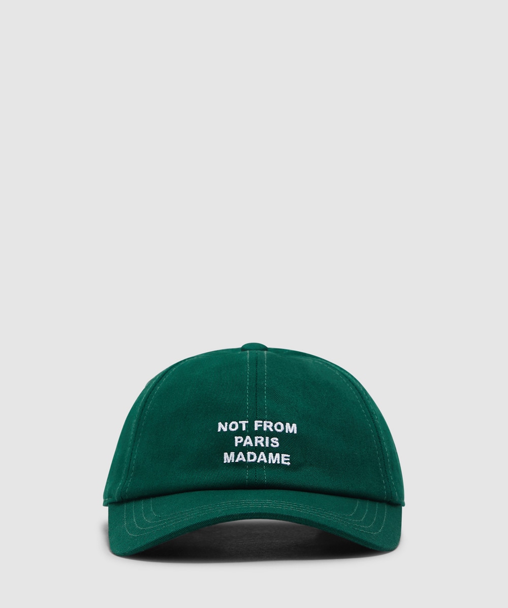 Drôle de Monsieur La Casquette Slogan Cap (Dark Green - One Size) - Size ONE SIZE, Unisex