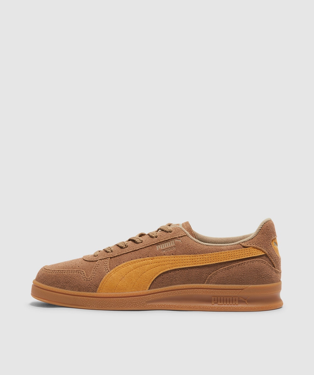 Puma Indoor-R Suede Sneaker (Chocolate Chip-Sport Yellow - 6) - Size Clothing & Accessories > Shoes, Unisex