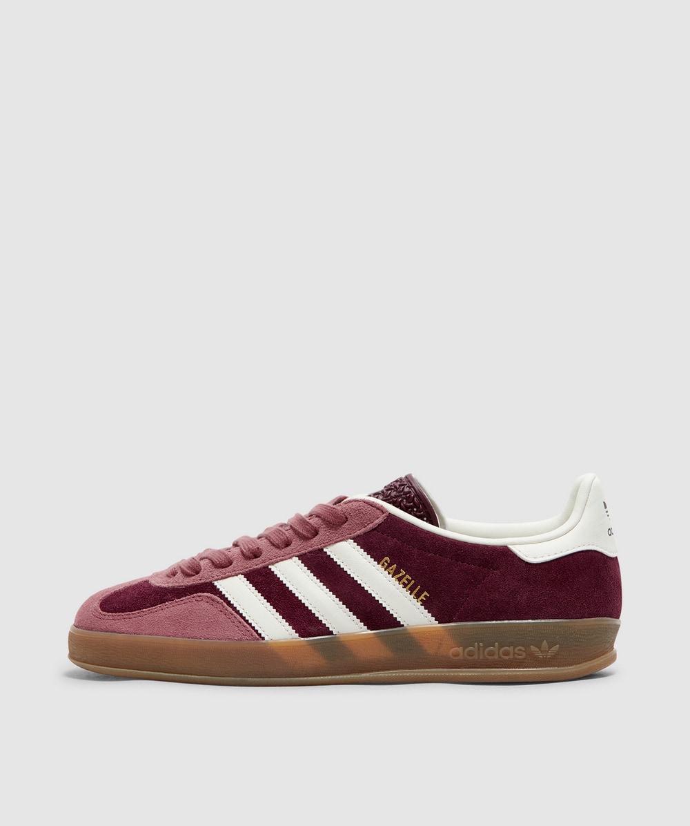 Adidas Originals Adidas Gazelle Indoor Sneaker In Maroon/ftwr White/preloved Crimson