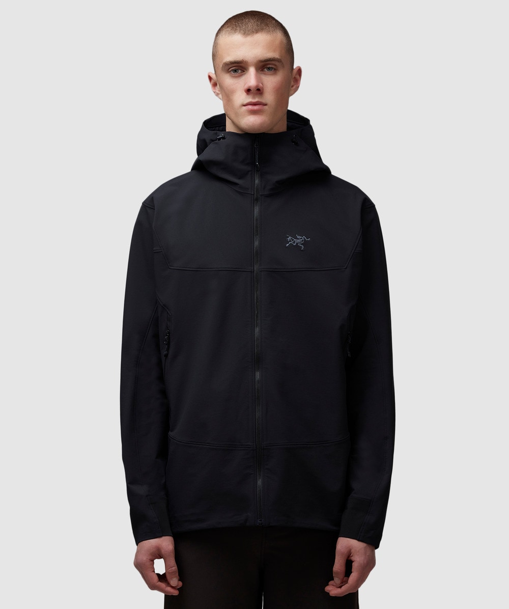 Arc'teryx Logo-embroidered Zip-up Jacket In Black