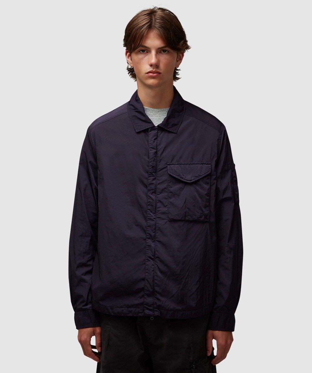 C.P. Company nylon shirt jacket 黒 Sサイズ FLAT NYLON SHIRT JACKET BLACK - C.P. COMPANY(シーピー
