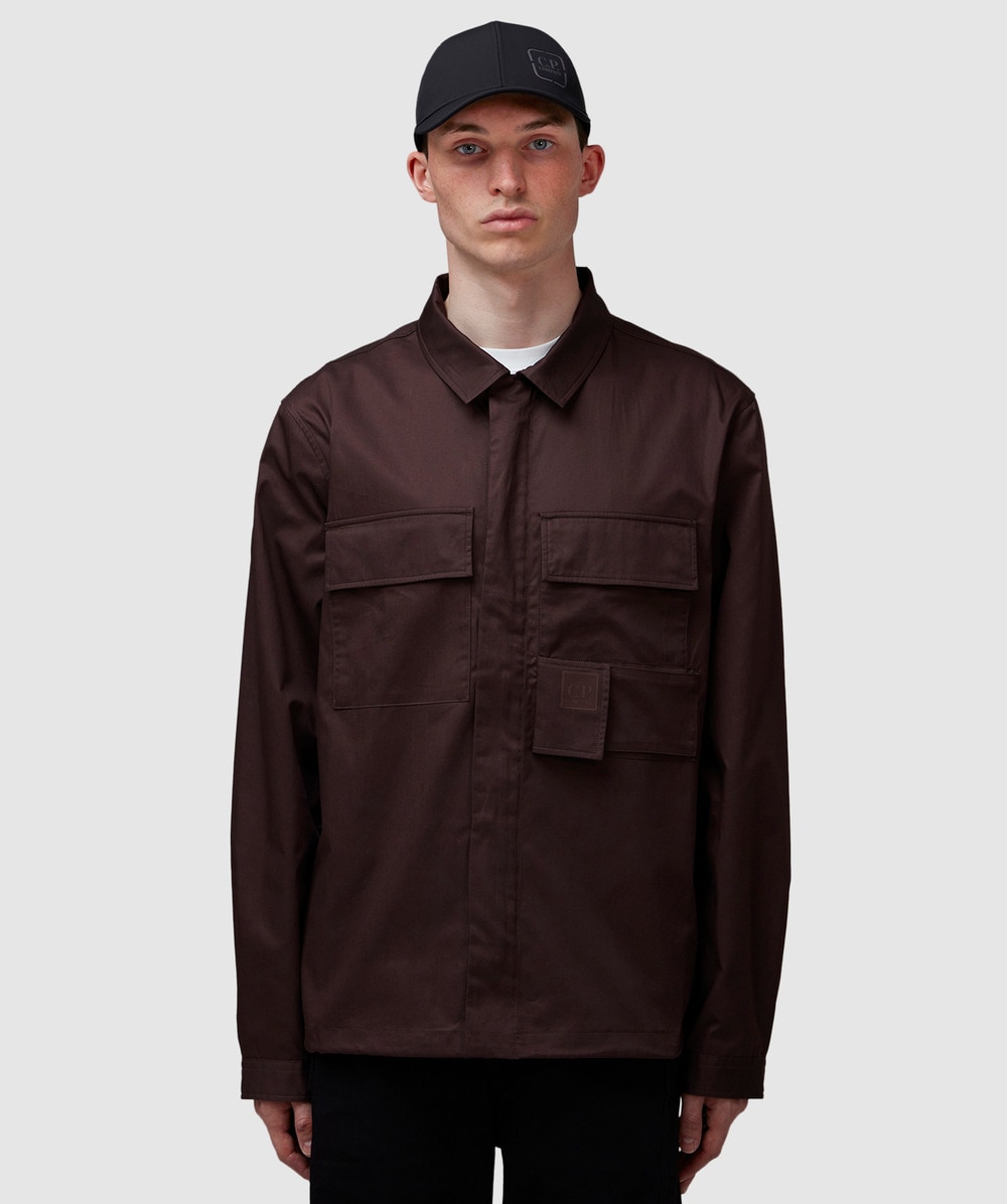 C.p. Company The Metropolis Serie Utility Jackets Brown In Rum Raisin