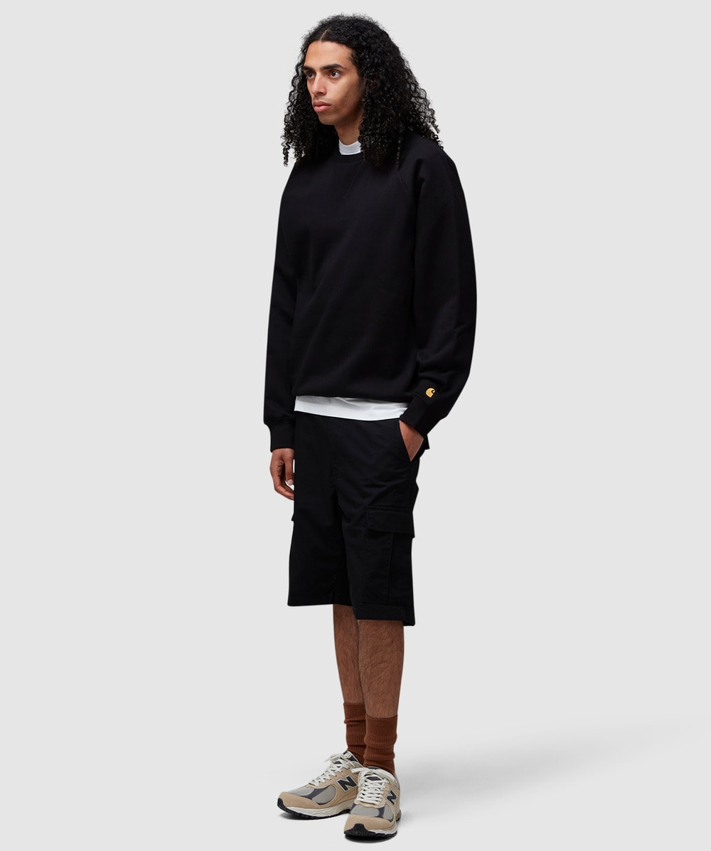 Carhartt WIP Chase sweatshirt | BLACK / GOLD | SEVENSTORE Carhartt WIP Chase sweatshirt | BLACK / GOLD | SEVENSTORE