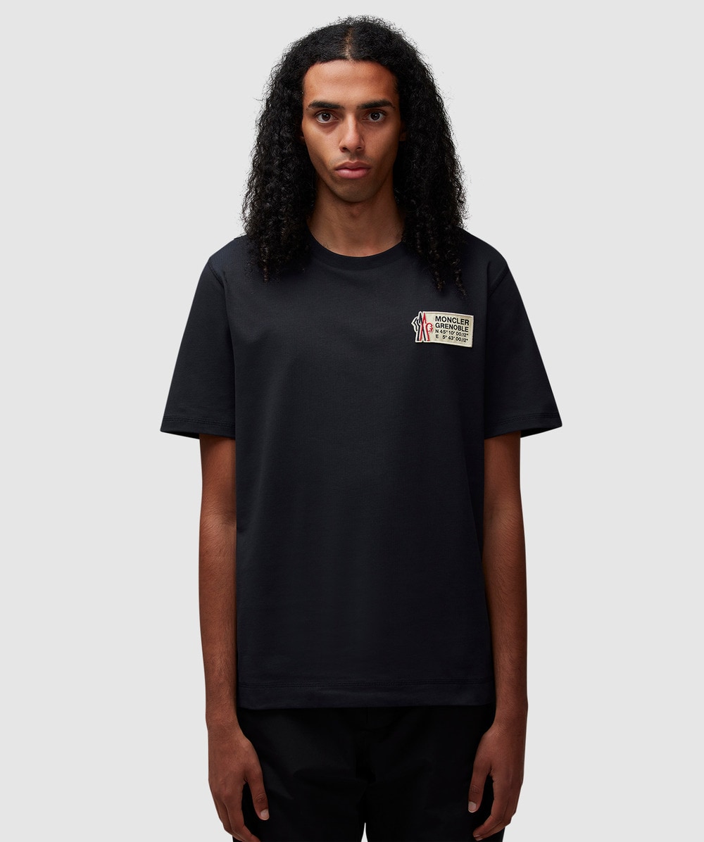 Moncler Grenoble Stamp Logo T-Shirt (Navy - M) - Size M, Unisex