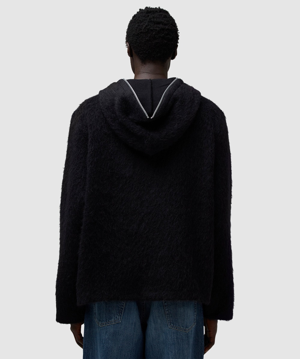 Our Legacy Full zip hairy wool jacket | BLACK | SEVENSTORE