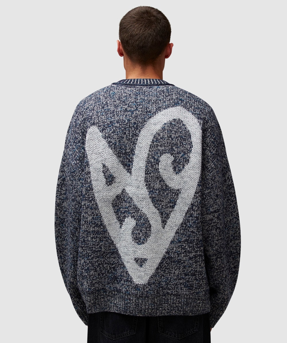 Acne Studios Kwisted as heart knit sweater | BLACKBIRD BLUE
