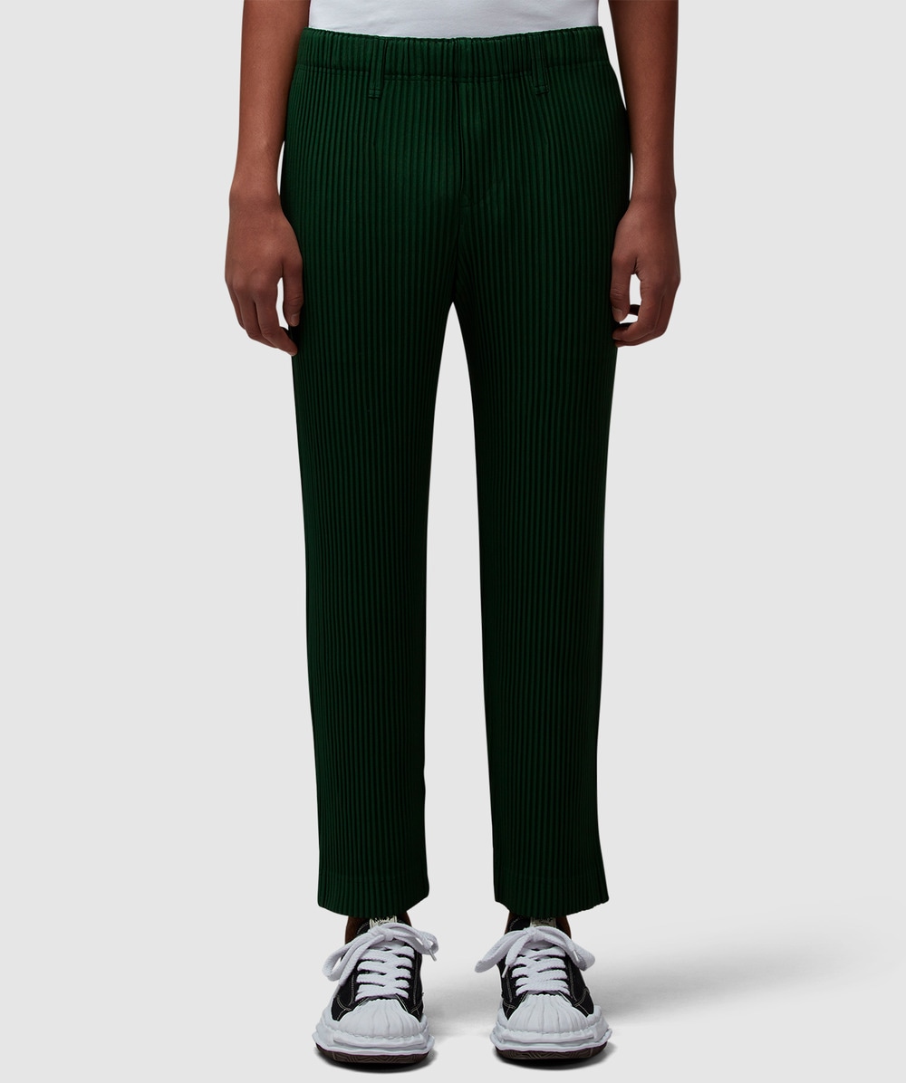 Homme Plissé Issey Miyake Pleats Straight Leg Pant (Seaweed Green - 2) - Size 2, Male