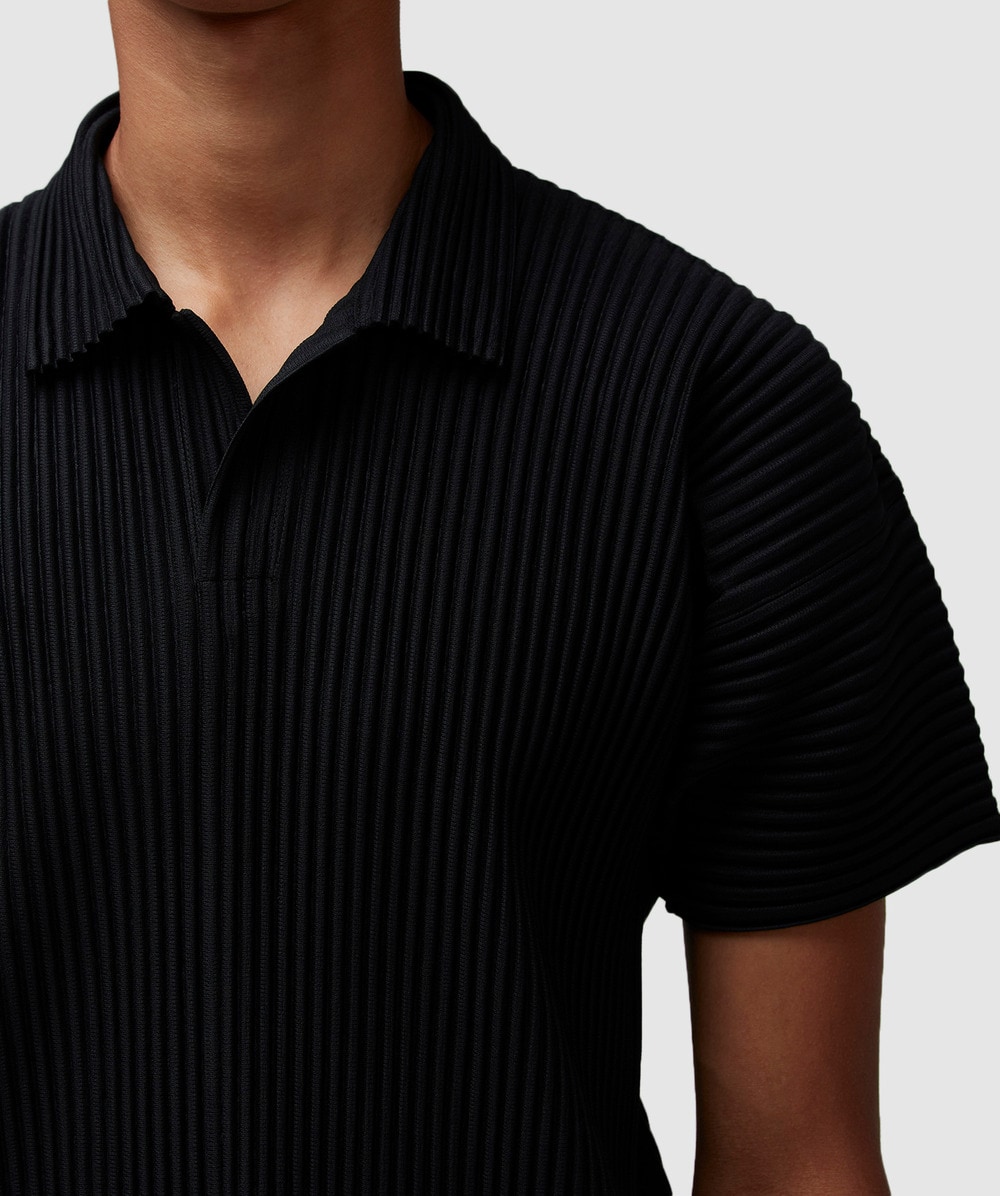 Homme Plissé Basic ポロシャツ黒　size3 Homme Plissé Issey Miyake Basics Pleated Polo | Nordstrom