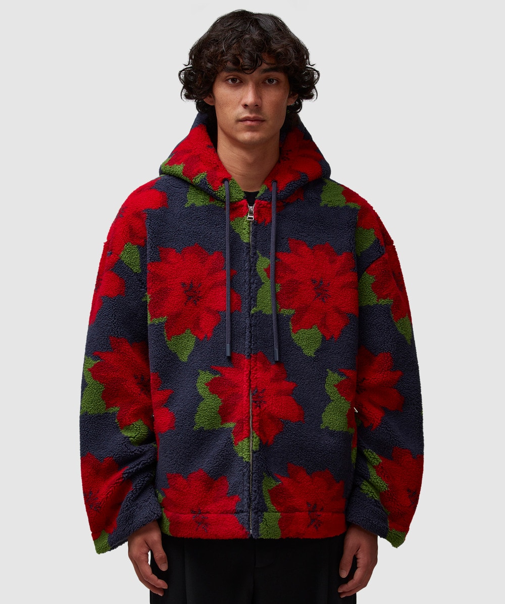 JW ANDERSON JW ANDERSON FLEECE HOODED JACKET