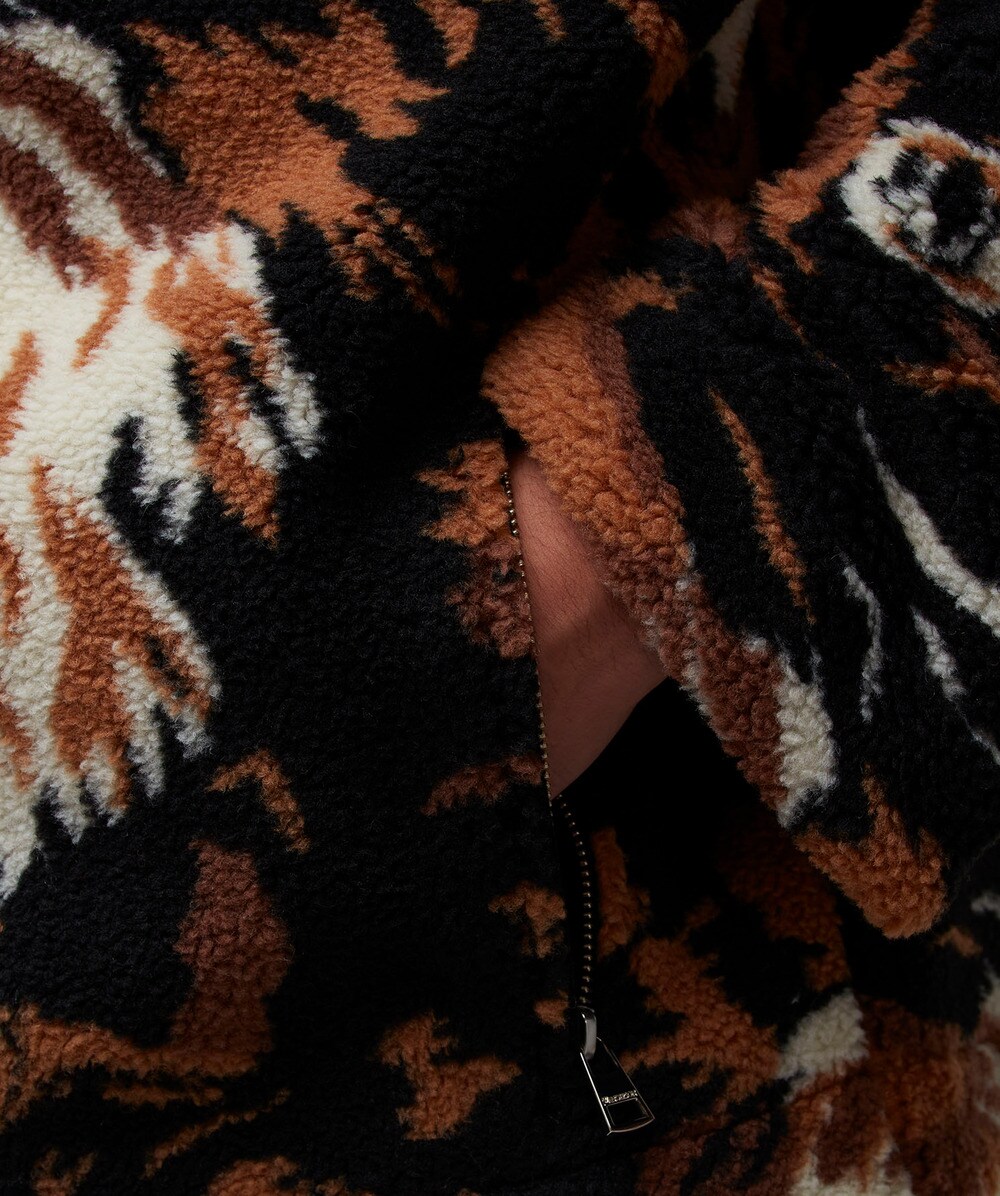 JW Anderson Fleece hooded jacket | BROWN | SEVENSTORE