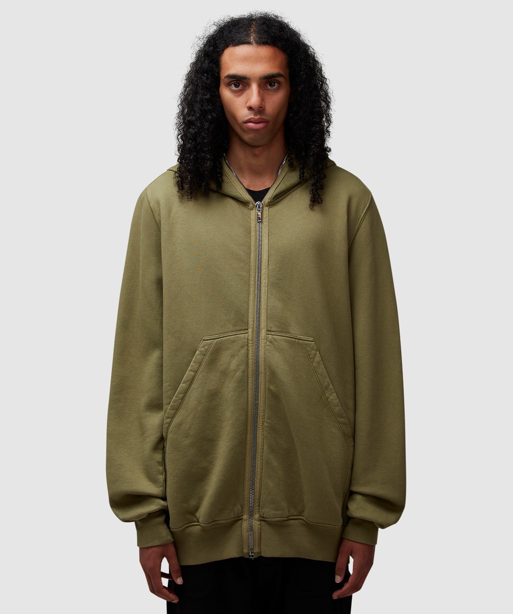 Rick Owens Jumbo Gimp Hoodie In Sage