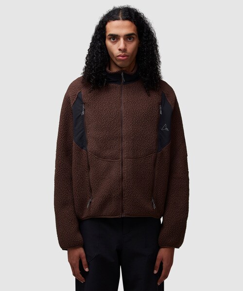 Roa Polartec Fleece Jacket In Dark Brown Black