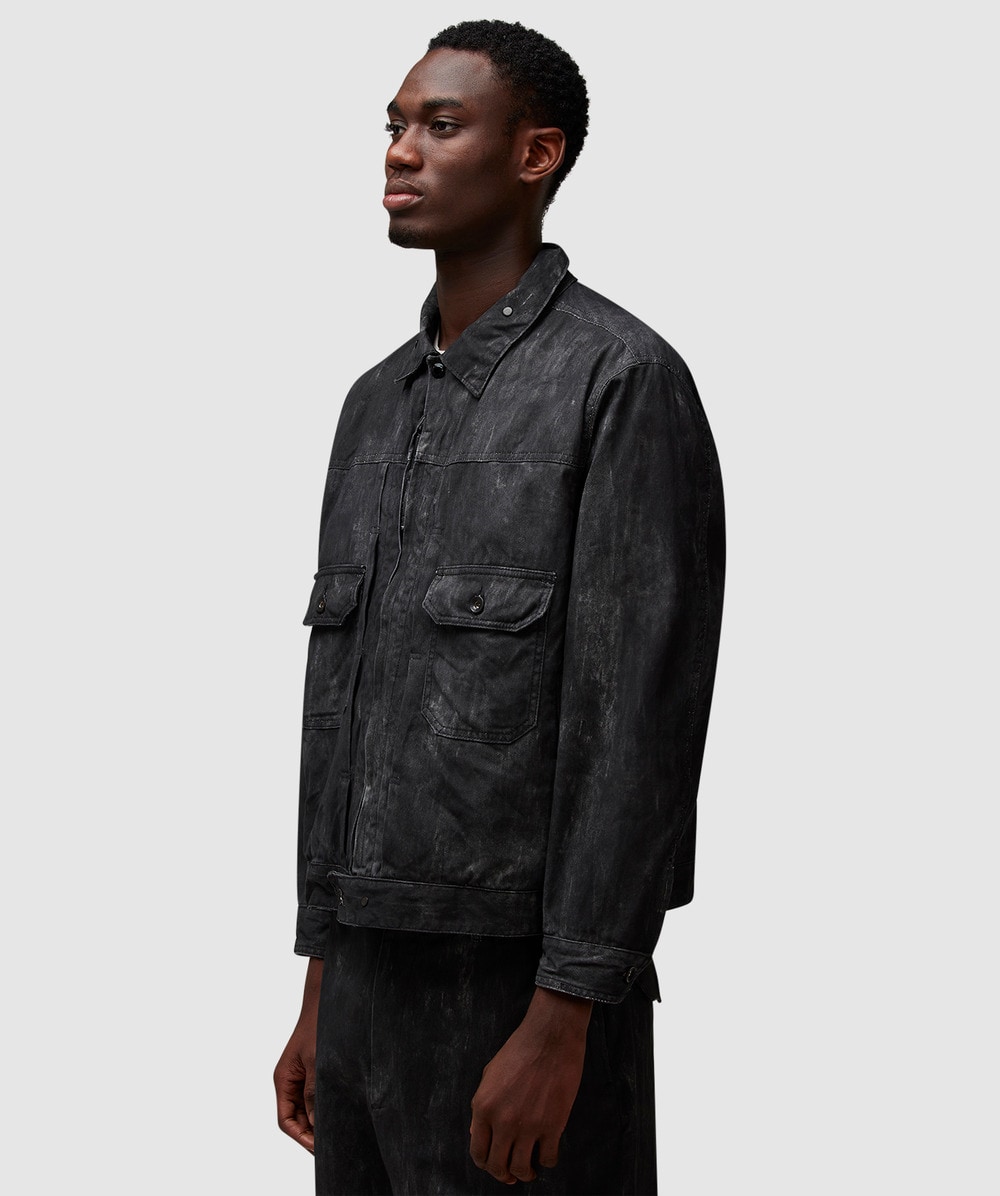 Engineered Garments Trucker jacket | OLIVE CL JAVA CLOTH | SEVENSTORE