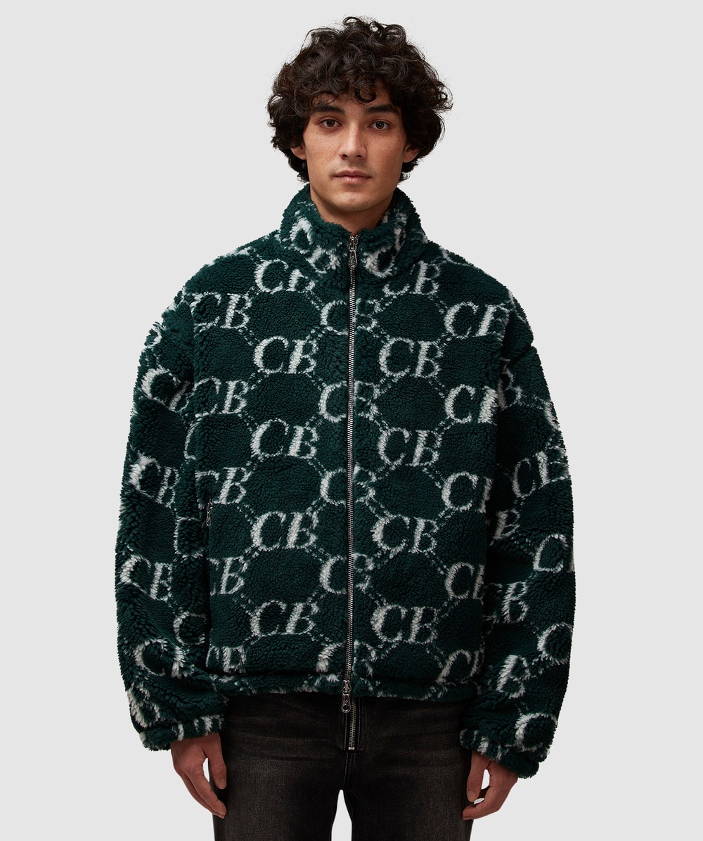 COLE BUXTON COLE BUXTON CB MONOGRAM FLEECE JACKET 
