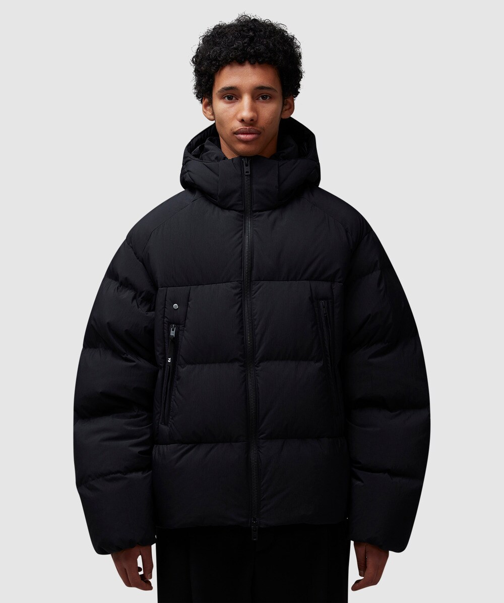 Y-3 Black Puffer Down Jacket In Black