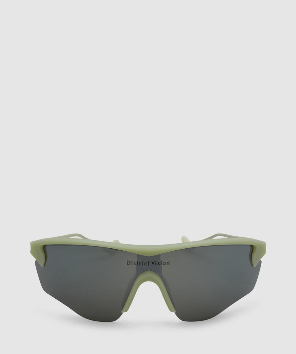 District Vision Junya Racer Glasses (Pistachio/D+ Silver Flash Mirror - One Size) - Size ONE SIZE, Unisex