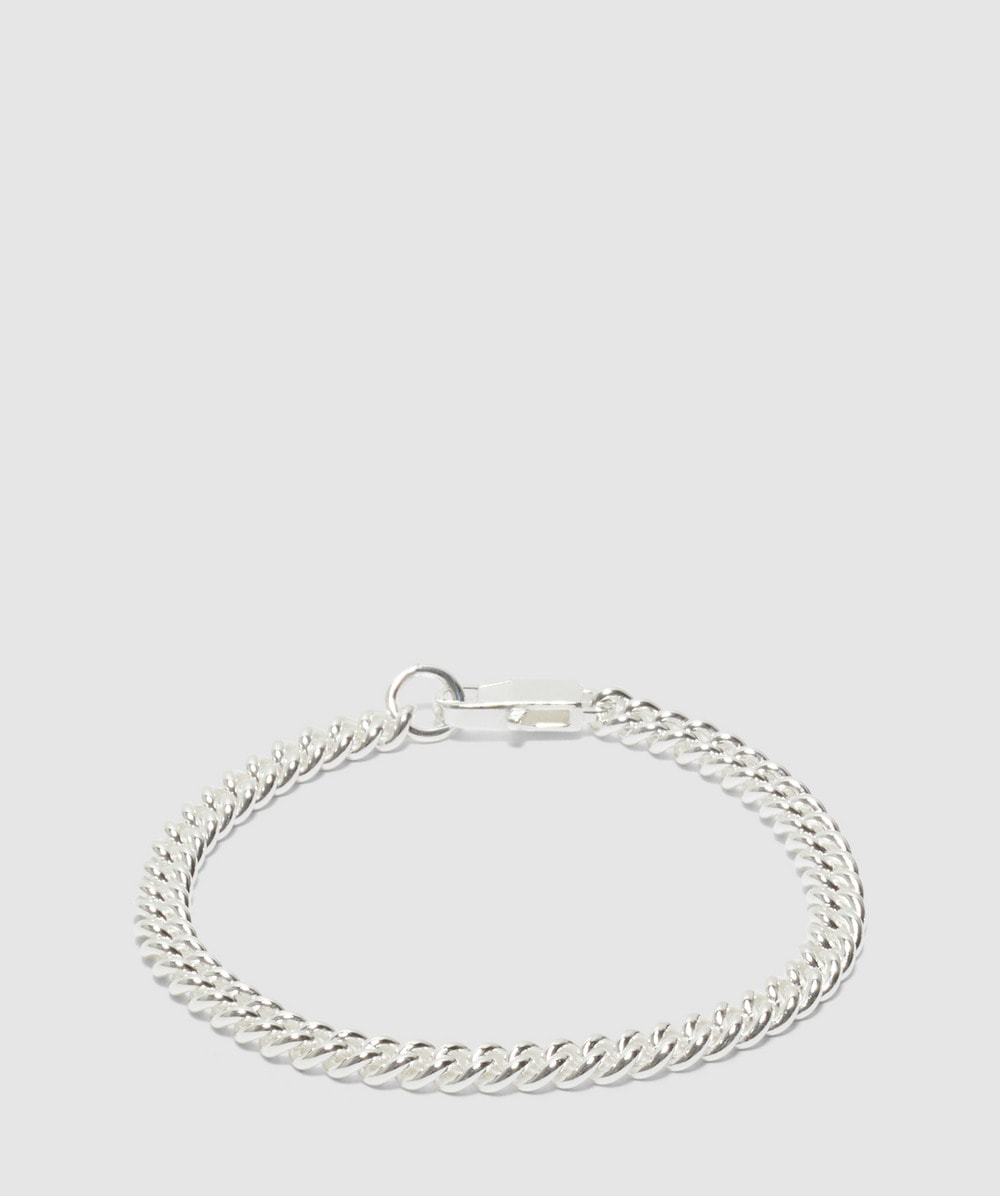 Hatton Labs Round Curb Bracelet In Sterling Silver