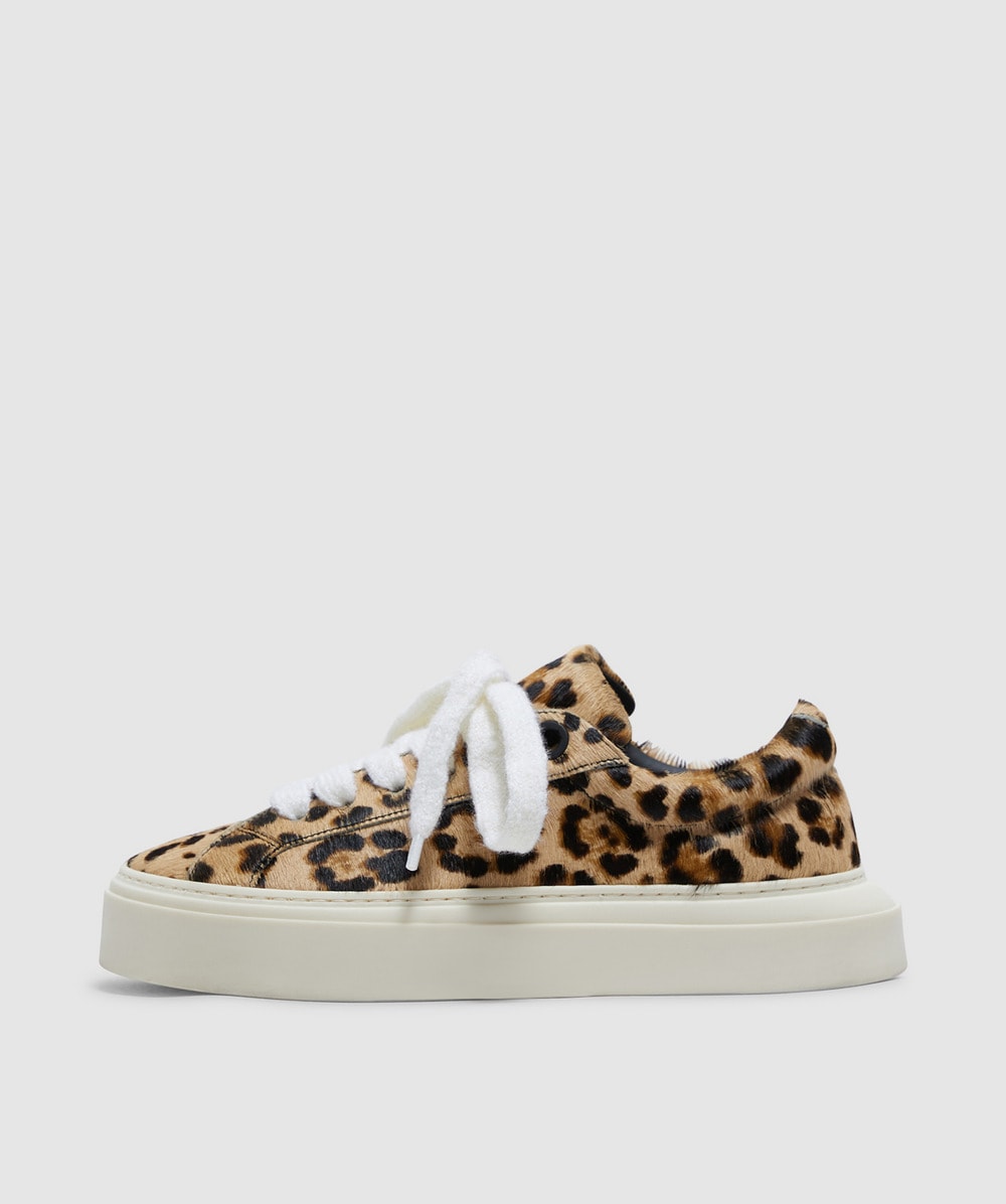 Cole Buxton Leopard Wilson Sneaker In Leopard/white