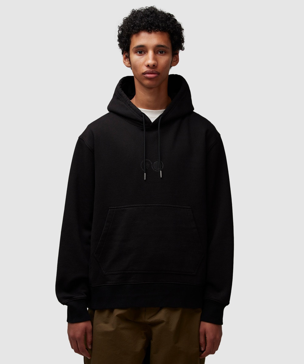 Purple Mountain Observatory Garment Dye Hoodie (Black - S) - Size S, Male