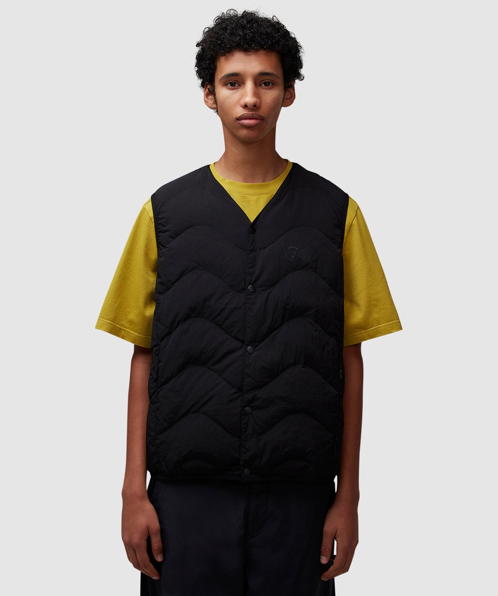 Purple Mountain Observatory Waves Gilet Vest (Black - L) - Size L, Male