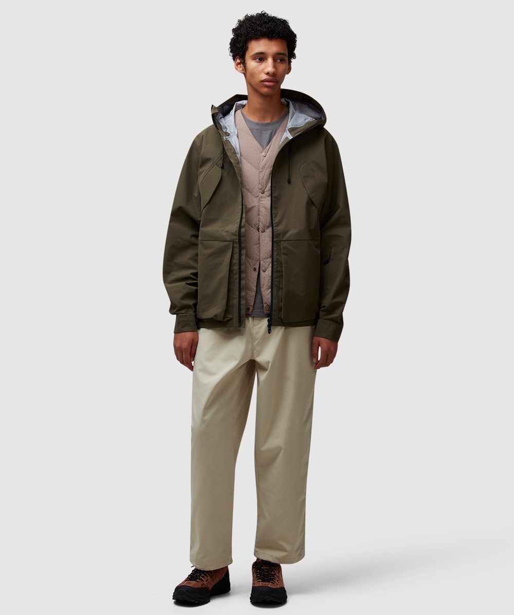 Purple Mountain Observatory 3 layer shell jacket KHAKI SEVENSTORE