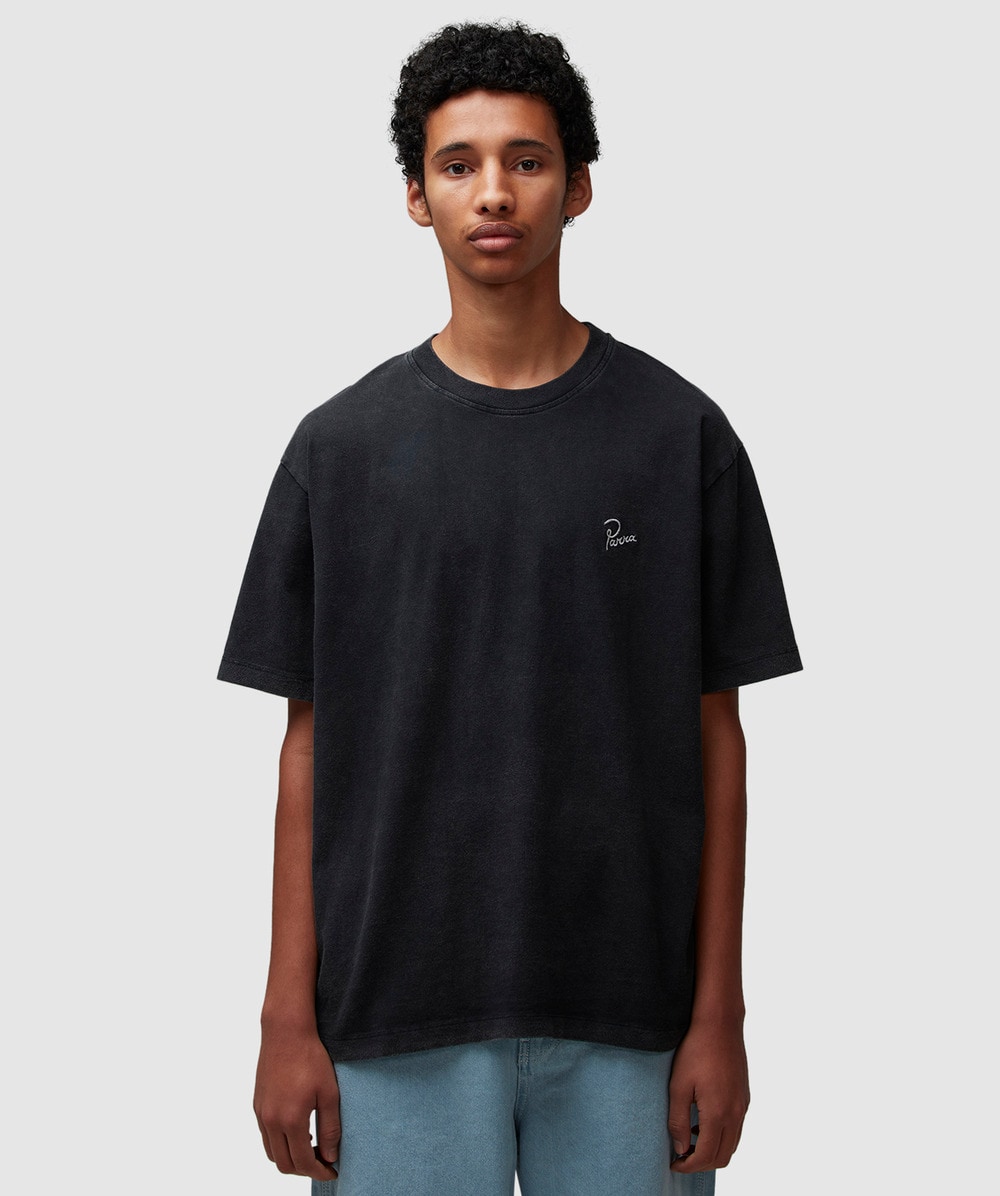 Parra Signature T-shirt In Washed Black